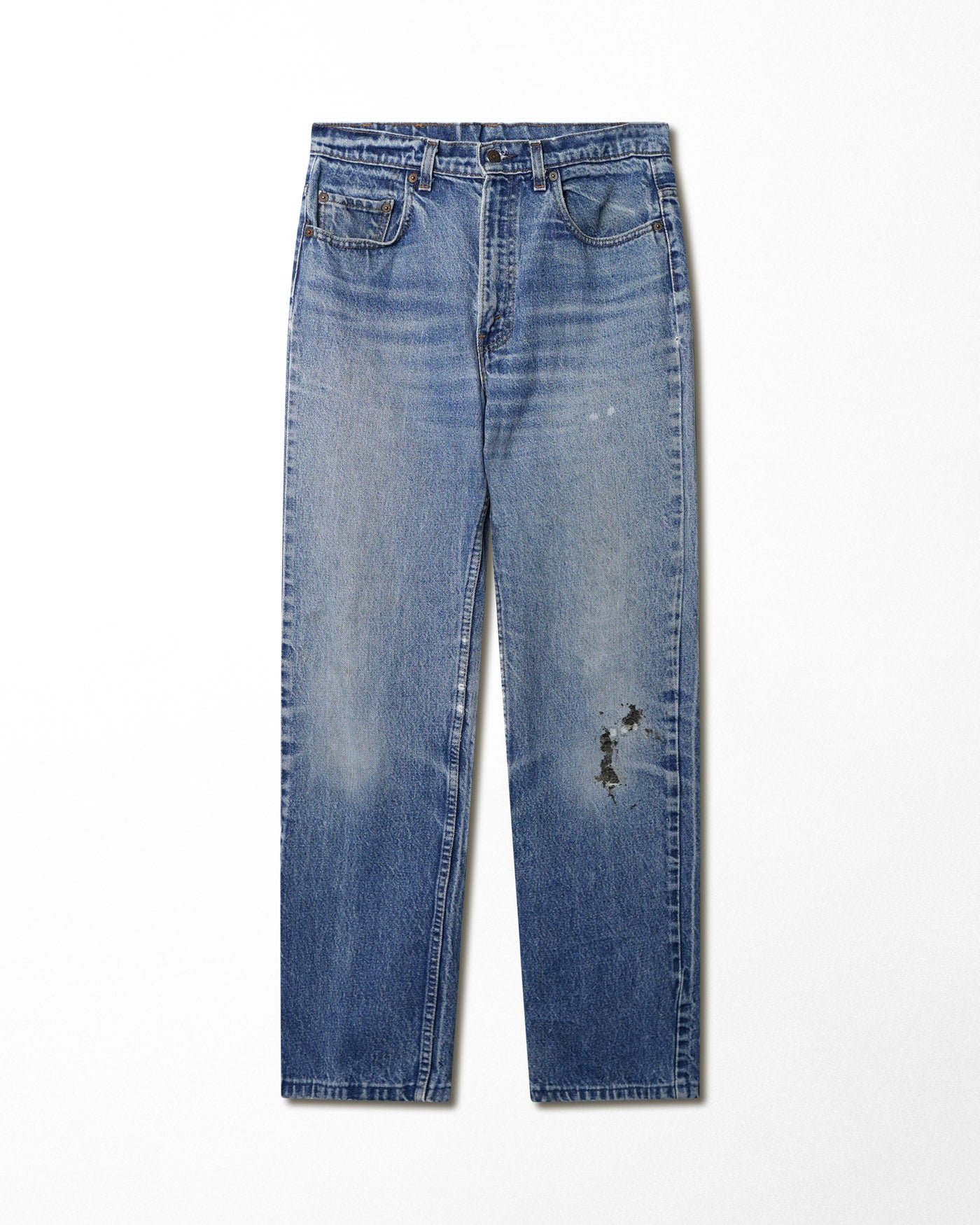 LEVI'S 501 MID WASH STAINED JEANS