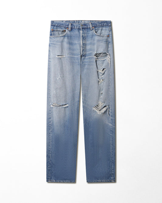 LEVI'S 501 LIGHT WASH DISTRESSED JEANS