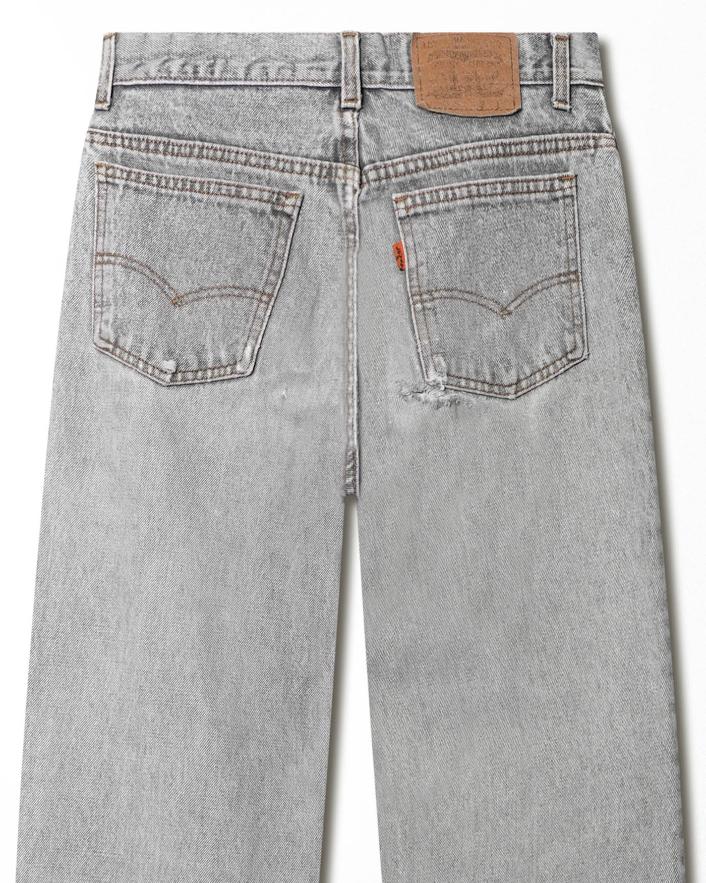 LEVI'S GREY ORANGE TAB FADED JEANS