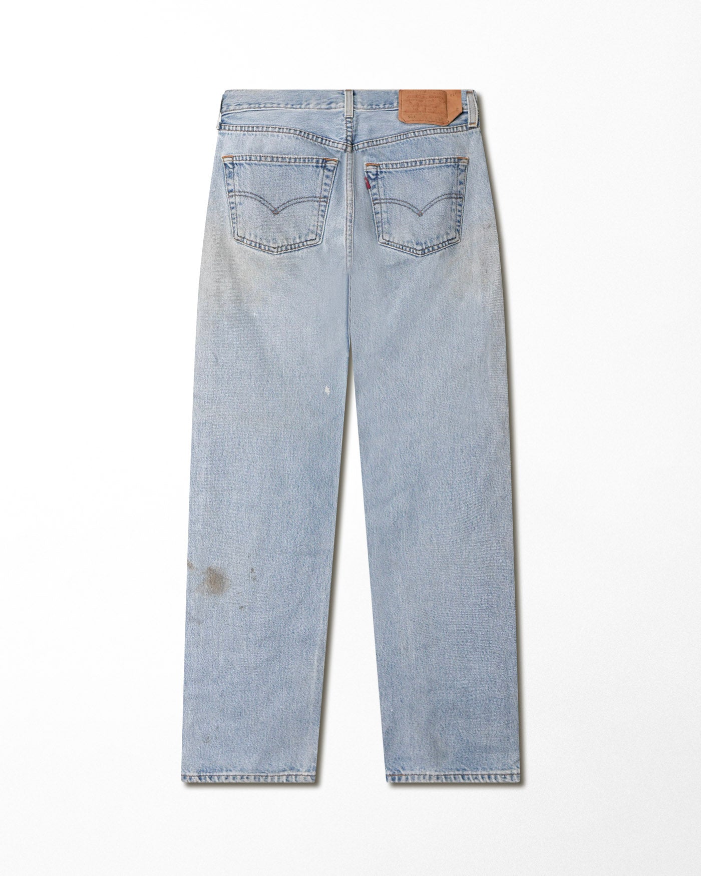LEVI'S 501 LIGHT WASH STAINED JEANS