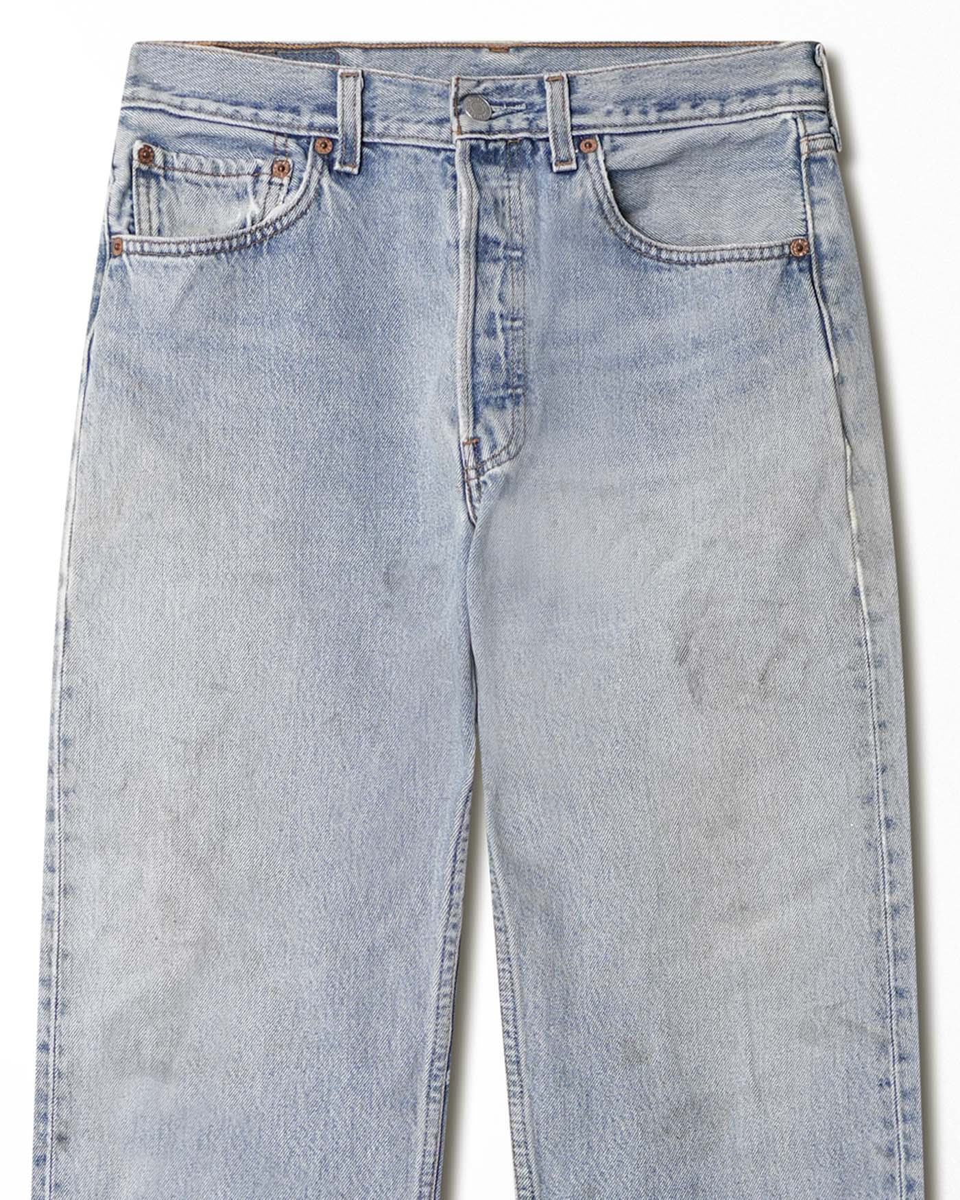 LEVI'S 501 LIGHT WASH STAINED JEANS