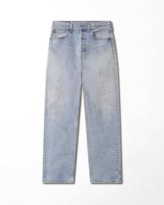 LEVI'S 501 LIGHT WASH STAINED JEANS