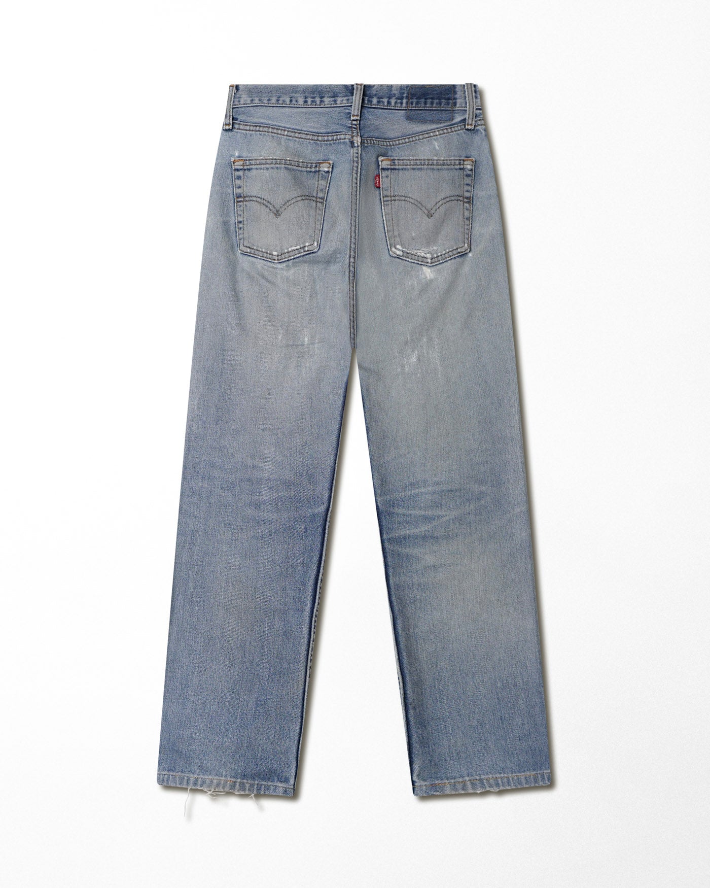 LEVI'S 501 MID-WASH DISTRESSED JEANS