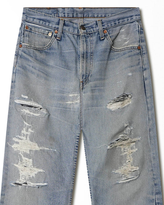 LEVI'S 501 MID-WASH DISTRESSED JEANS