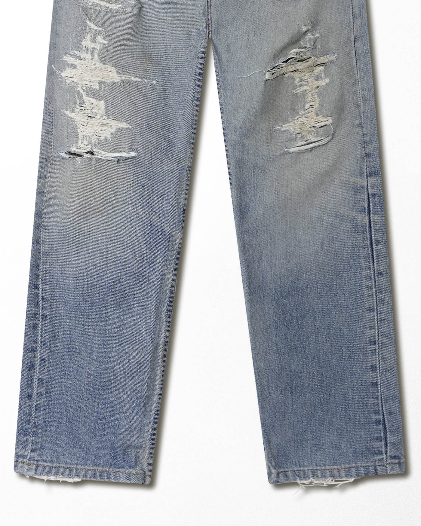 LEVI'S 501 MID-WASH DISTRESSED JEANS