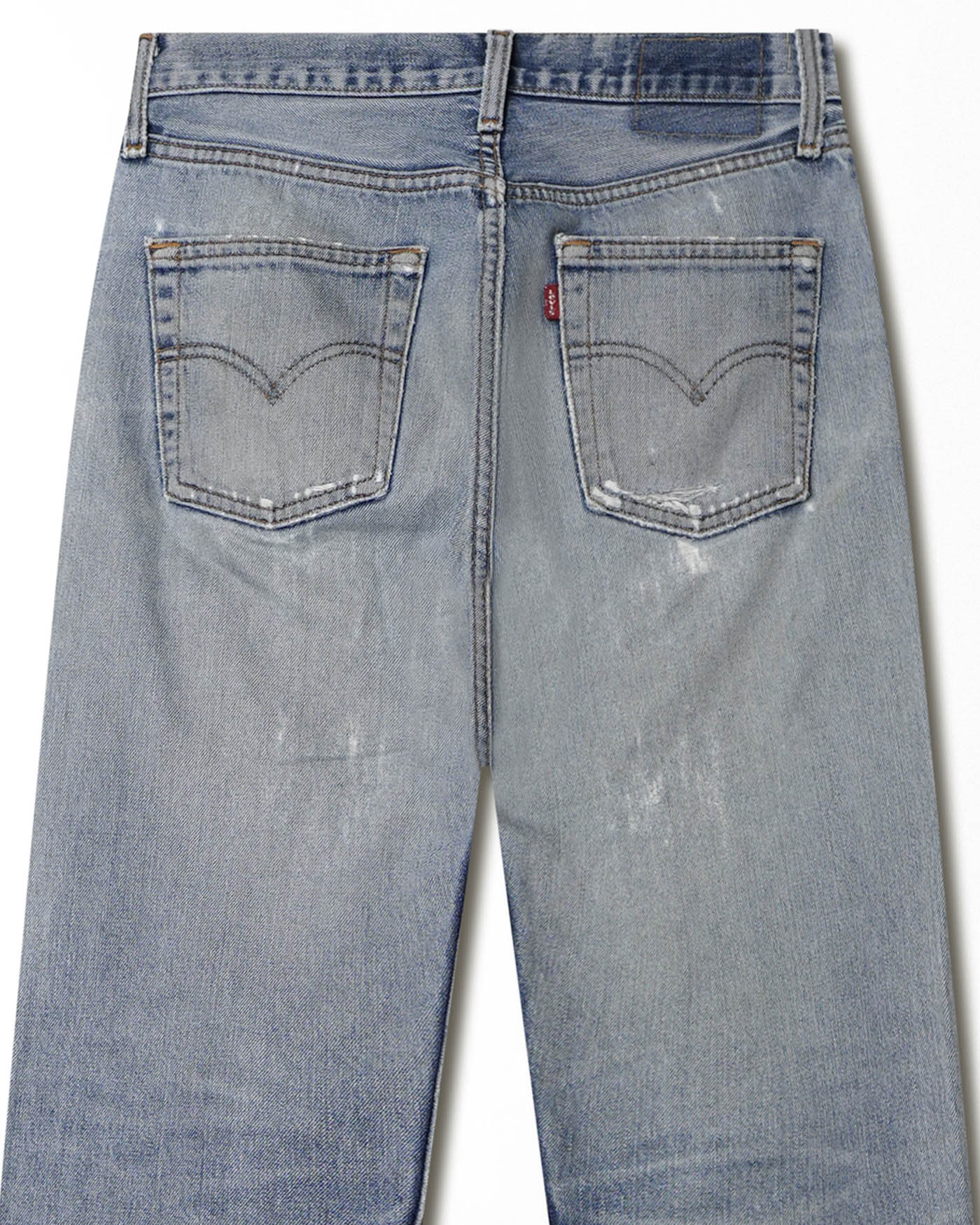 LEVI'S 501 MID-WASH DISTRESSED JEANS