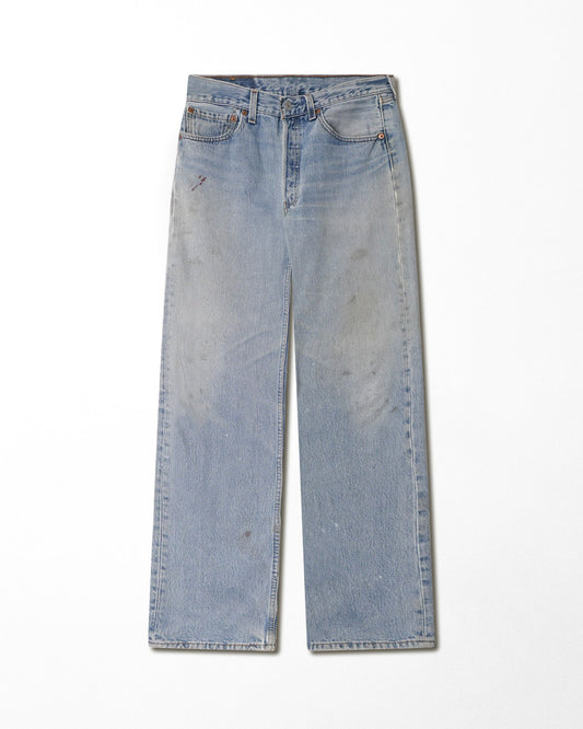 LEVI'S 501 LIGHT WASH STAINED JEANS