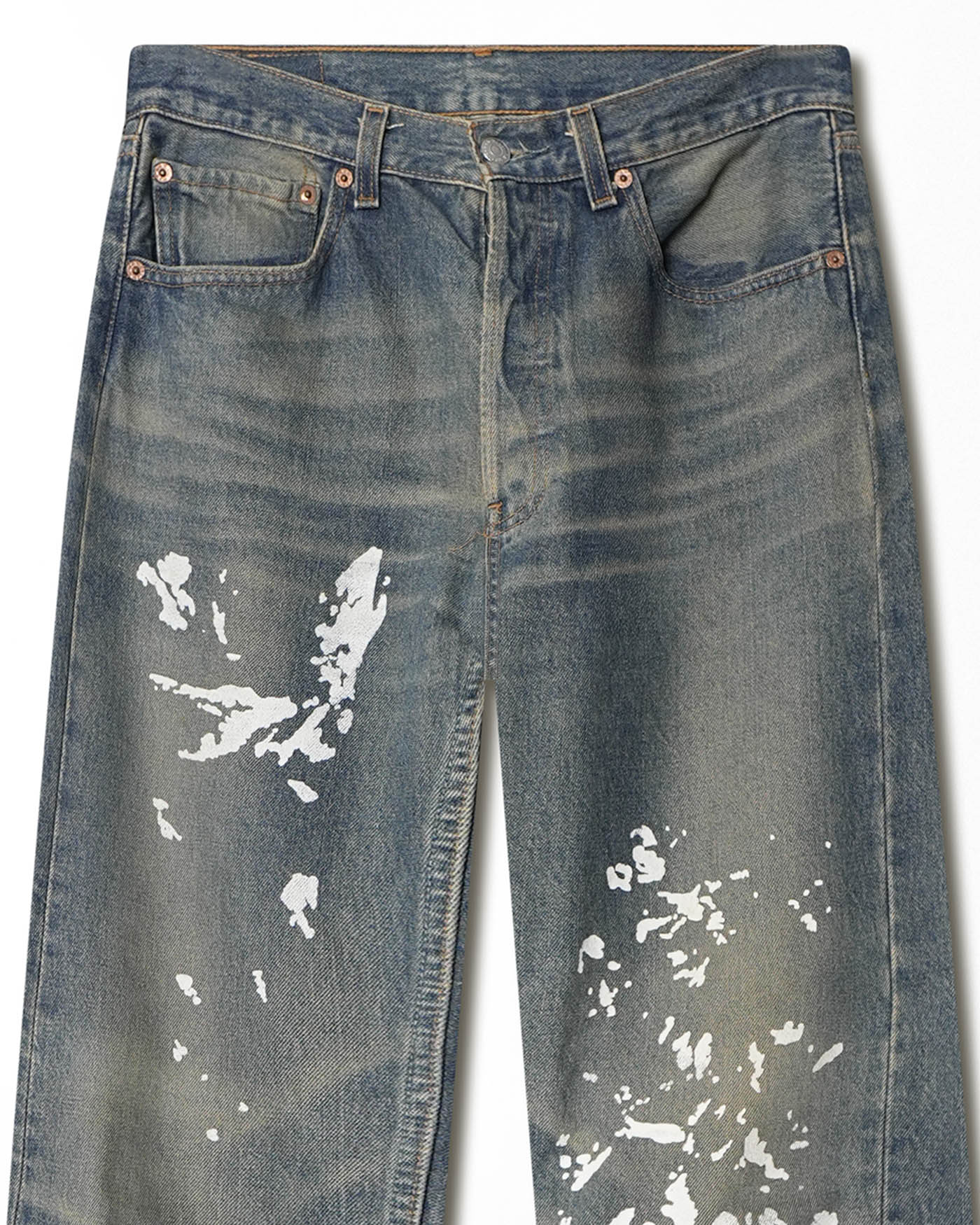 LEVI'S 501XX DARK WASH PAINTER JEANS