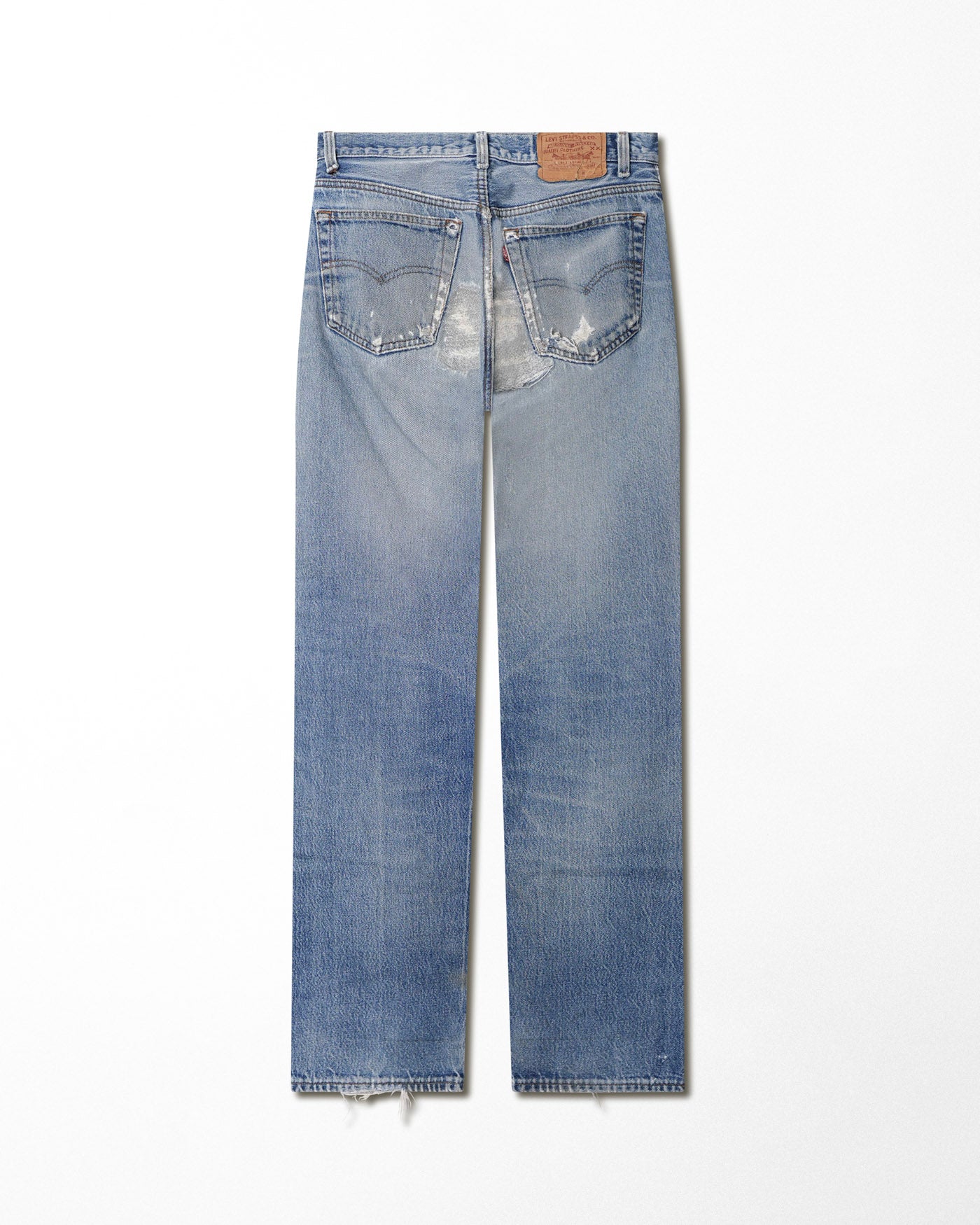 LEVI'S 501 MID-WASH DISTRESSED JEANS