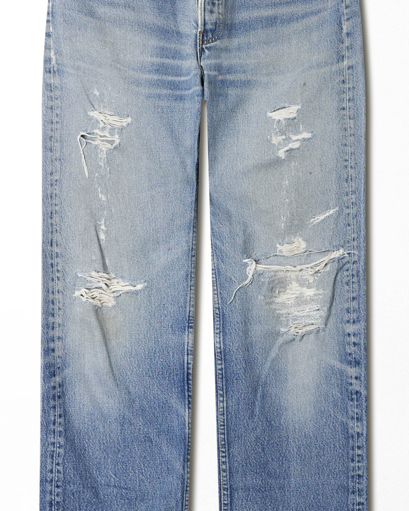 LEVI'S 501 MID-WASH DISTRESSED JEANS