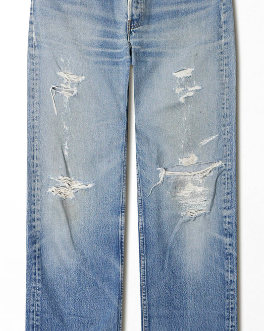 LEVI'S 501 MID-WASH DISTRESSED JEANS