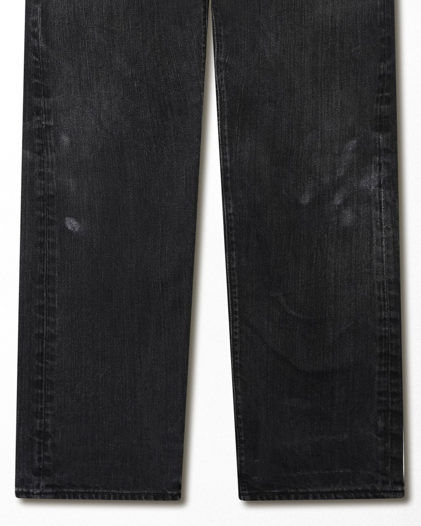 LEVI'S 501 BLACK FADED DISTRESSED JEANS
