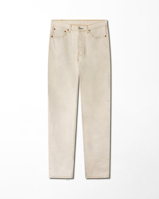 LEVI'S 501 BLEACHED CREAM JEANS