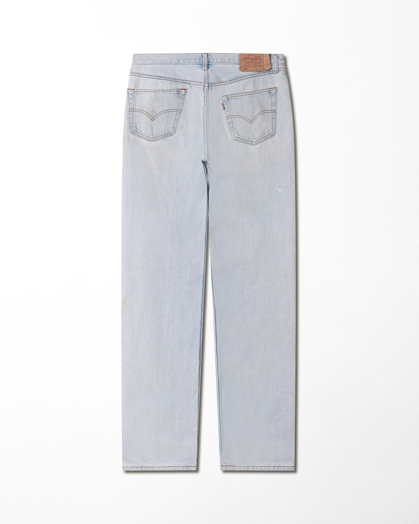 LEVI'S 501 LIGHT WASH FADED STAINED JEANS
