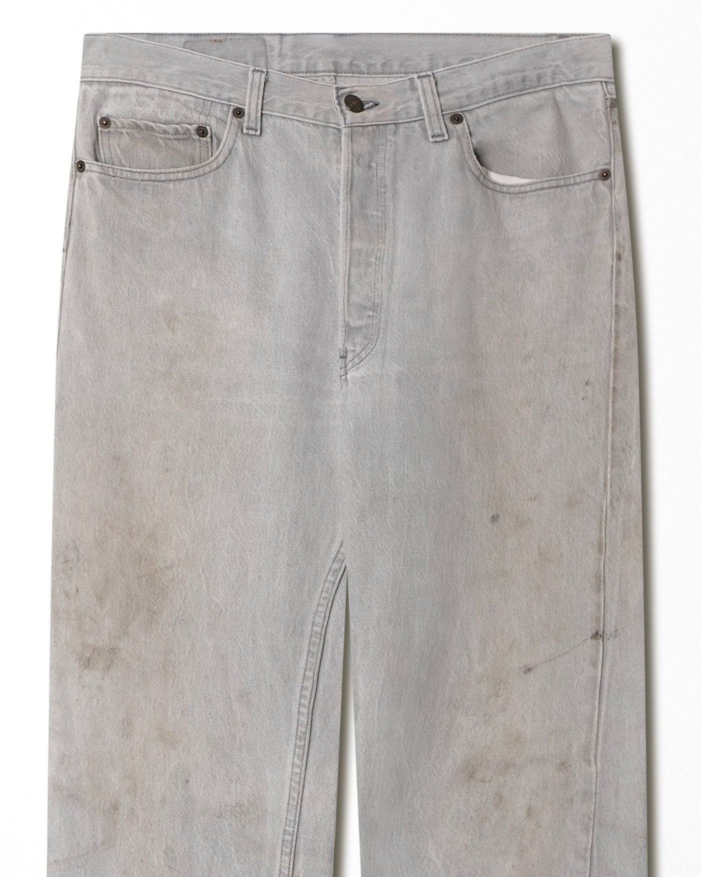 LEVI'S 501 GREY STAINED JEANS