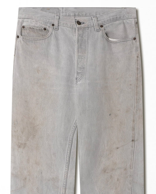 LEVI'S 501 GREY STAINED JEANS
