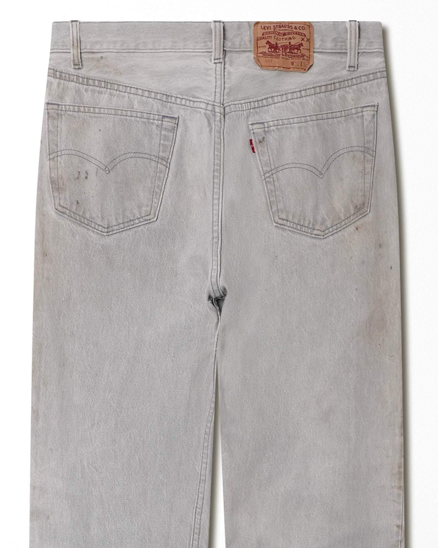LEVI'S 501 GREY STAINED JEANS
