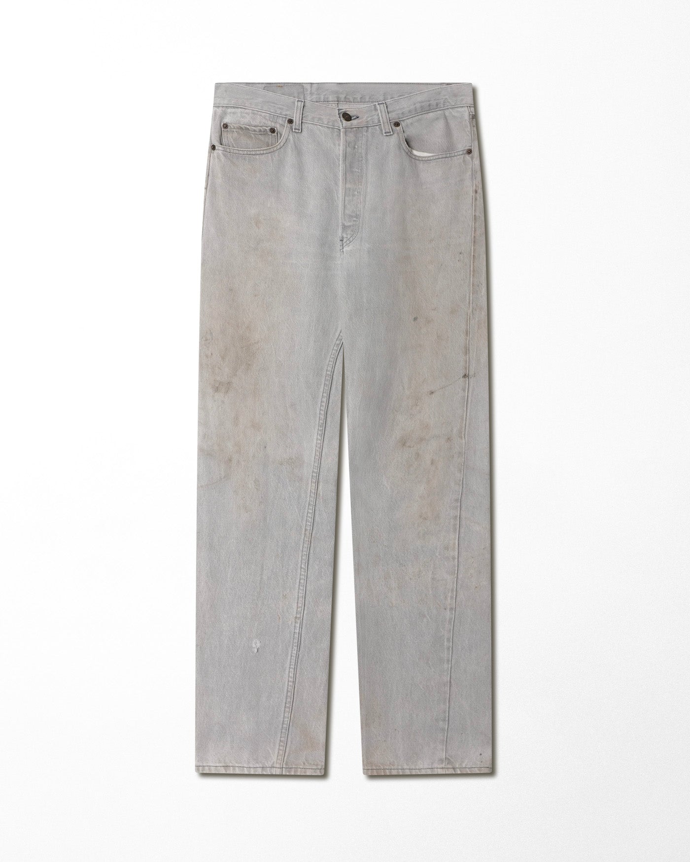 LEVI'S 501 GREY STAINED JEANS