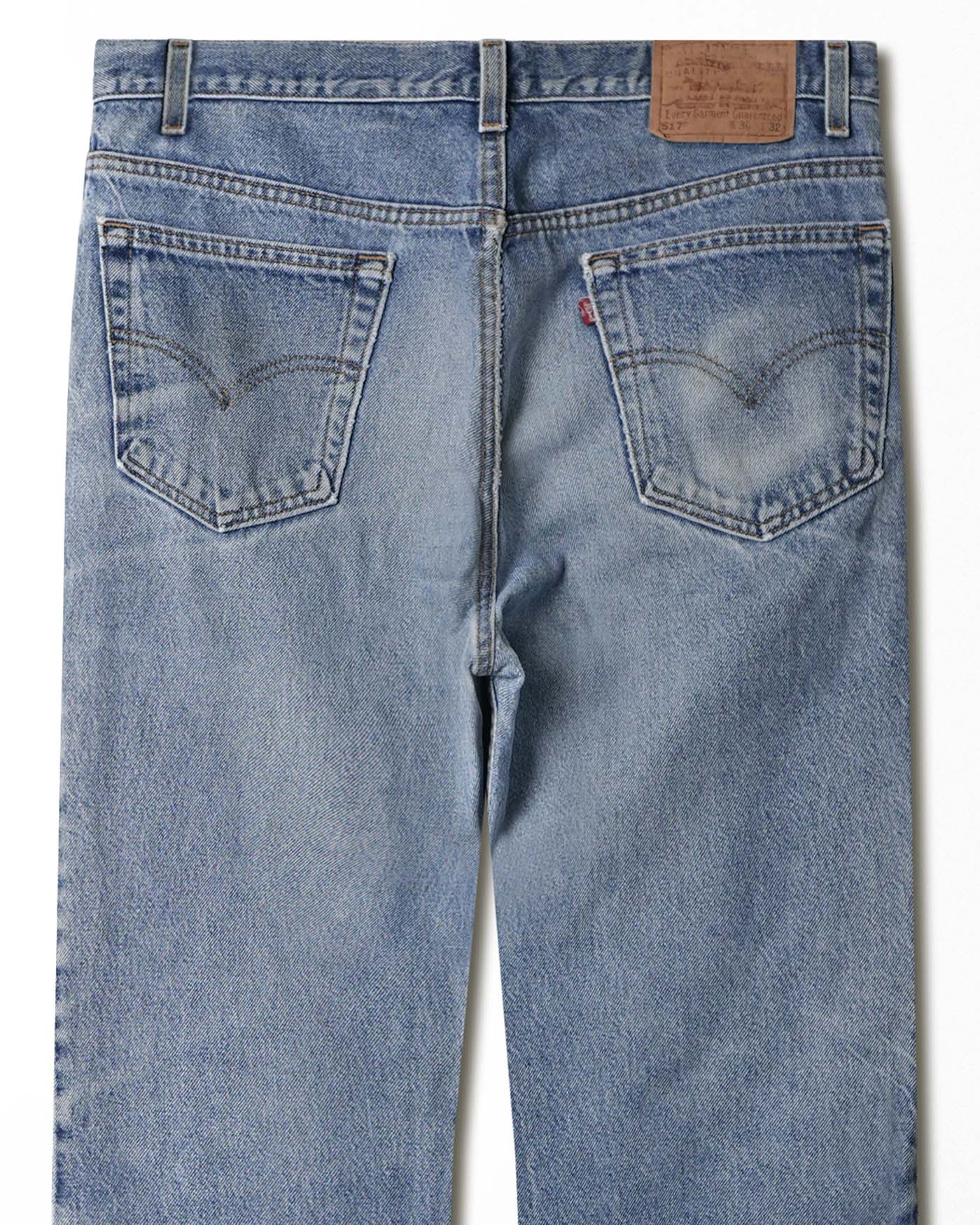 LEVI'S 517 MID-WASH FADED DISTRESSED JEANS