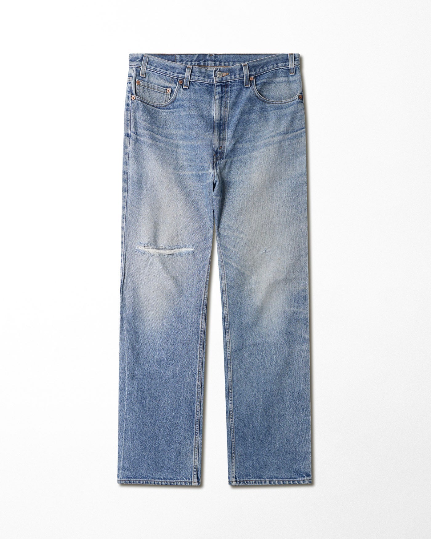 LEVI'S 517 MID-WASH FADED DISTRESSED JEANS