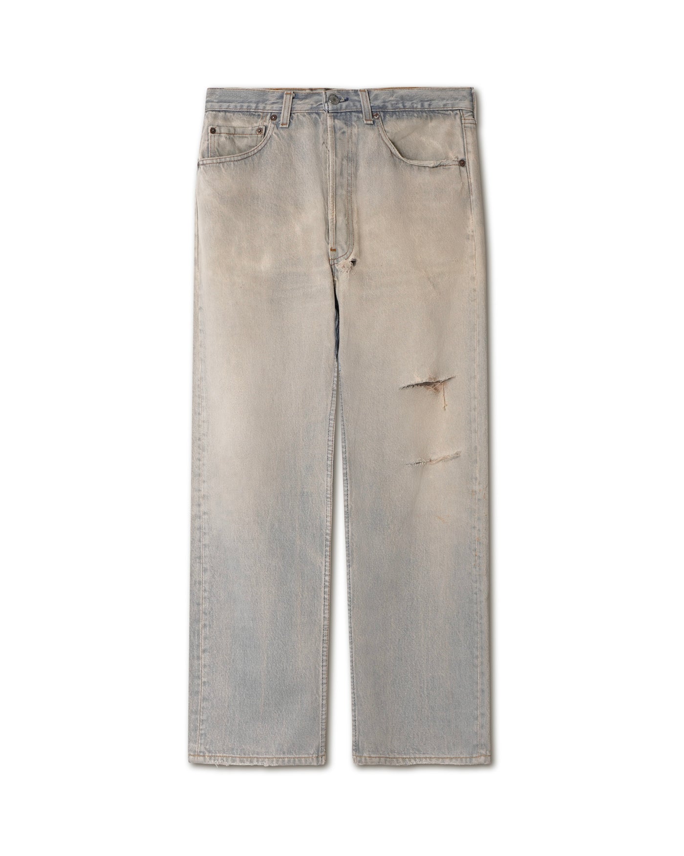 LEVI'S 501 LIGHT WASHED FADED JEANS
