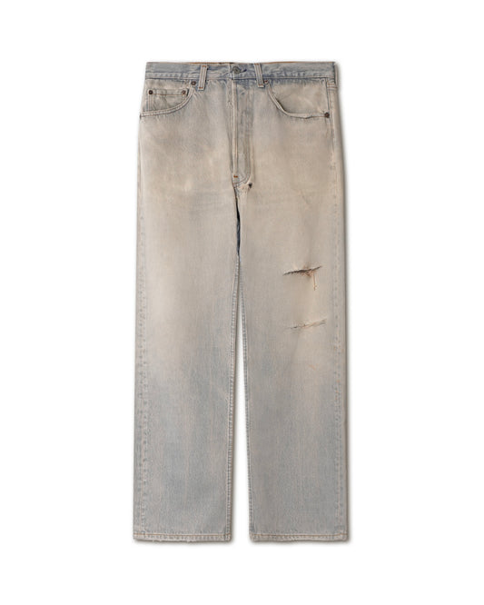 LEVI'S 501 LIGHT WASHED FADED JEANS