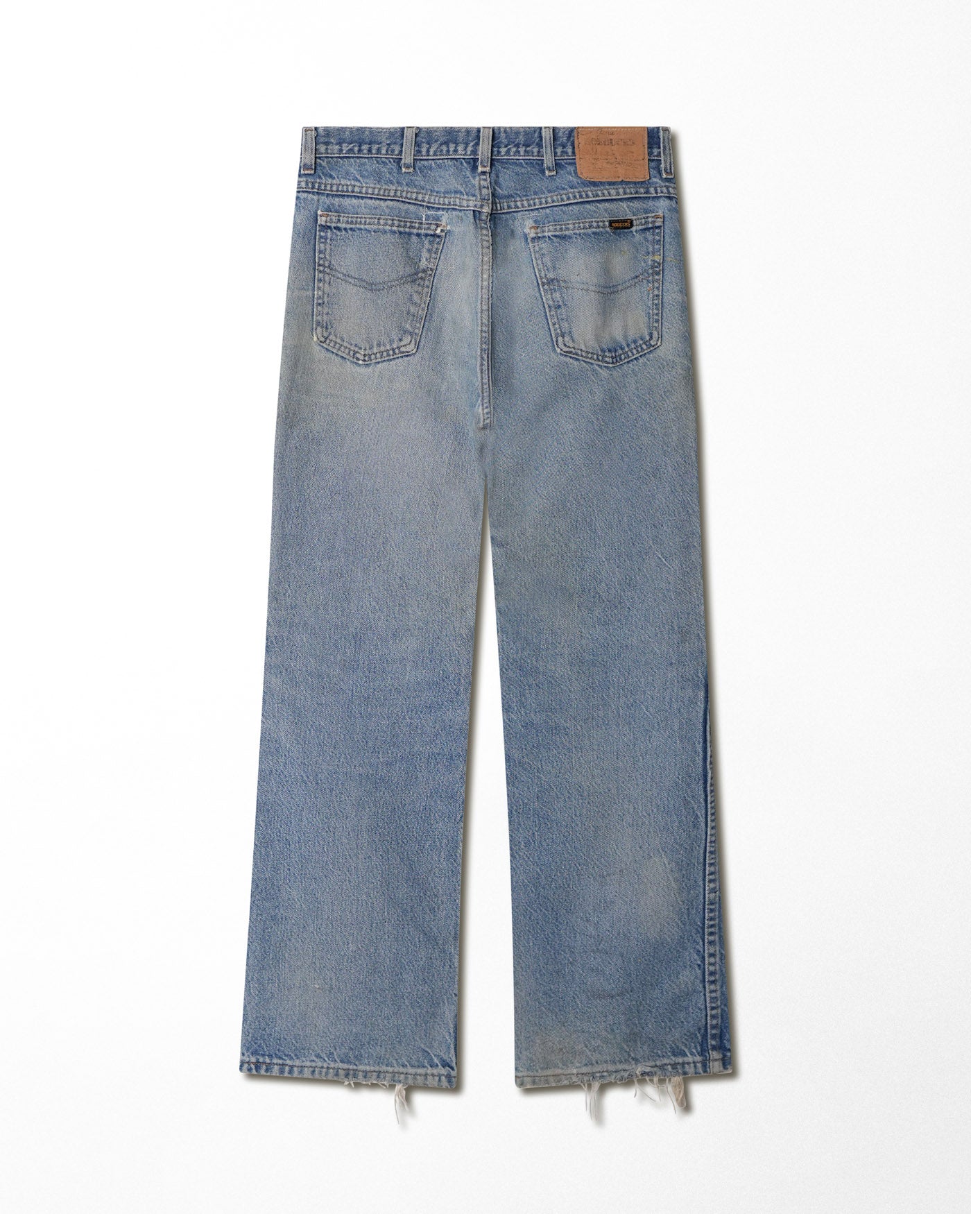 JOEBUCKS DISTRESSED AND REPAIRED LIGHT WASH JEANS