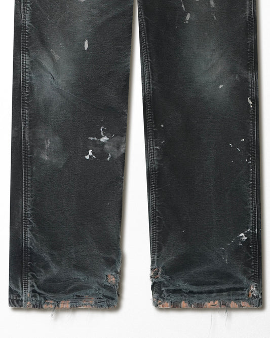 CARHARTT BLACK FADED STAINED LINED PANTS