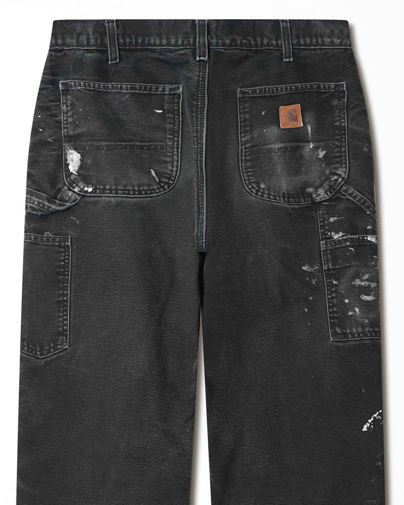 CARHARTT BLACK FADED STAINED LINED PANTS