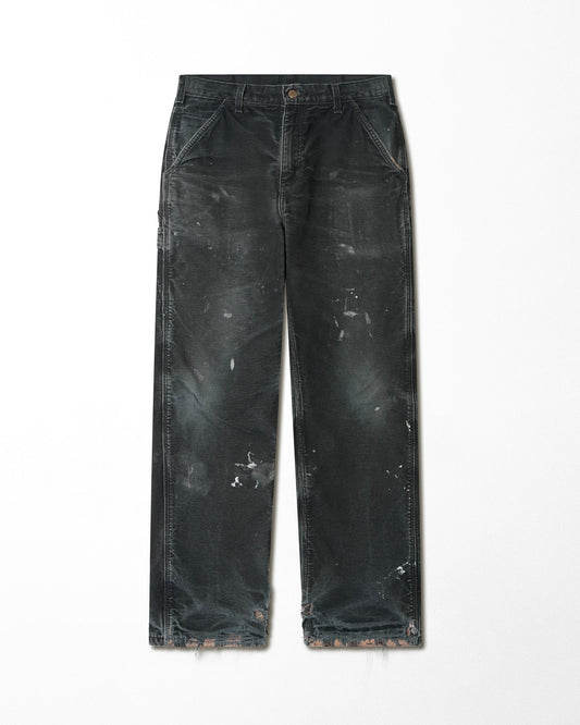 CARHARTT BLACK FADED STAINED LINED PANTS