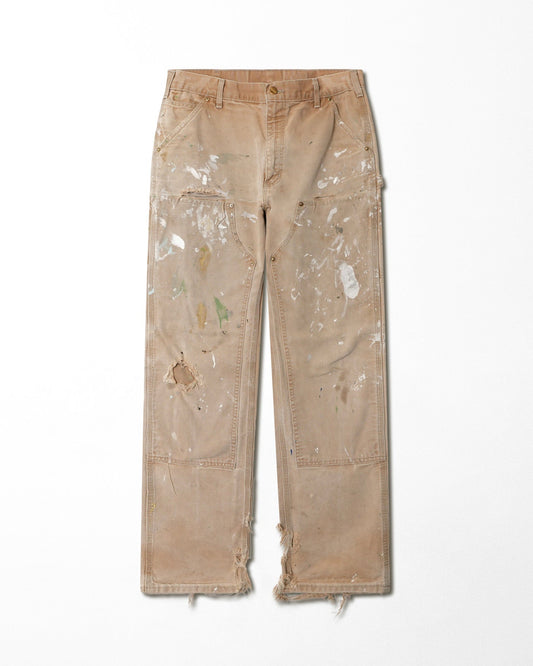 CARHARTT BEIGE FADED PAINTER DOUBLE KNEE PANTS