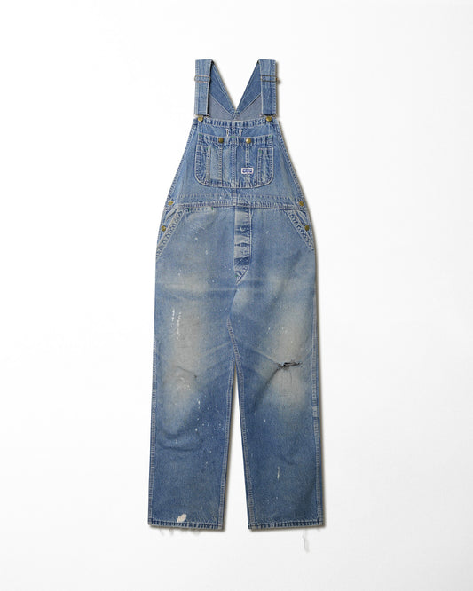 BIG SMITH MID-WASH DISTRESSED OVERALLS