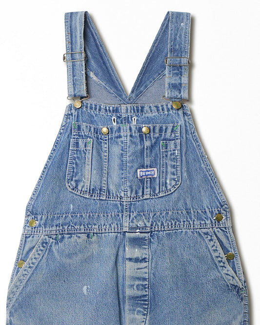 BIG SMITH MID-WASH DISTRESSED OVERALLS