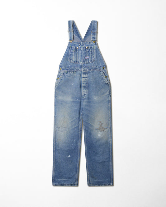 BIG SMITH MID-WASH DISTRESSED OVERALLS