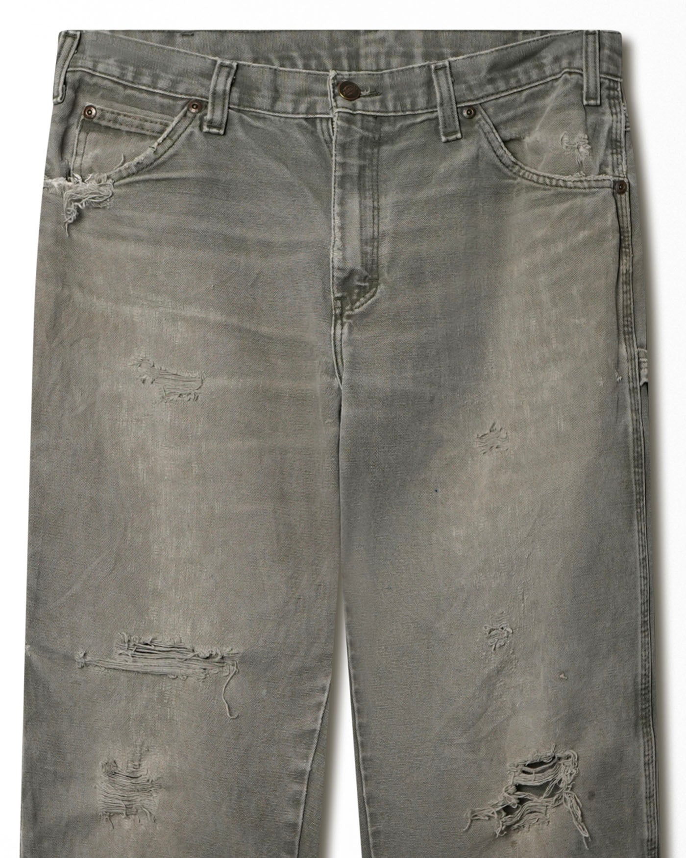 DICKIES GREY DISTRESSED WORK PANTS
