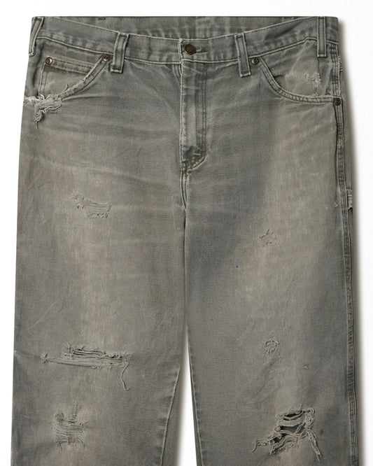 DICKIES GREY DISTRESSED WORK PANTS