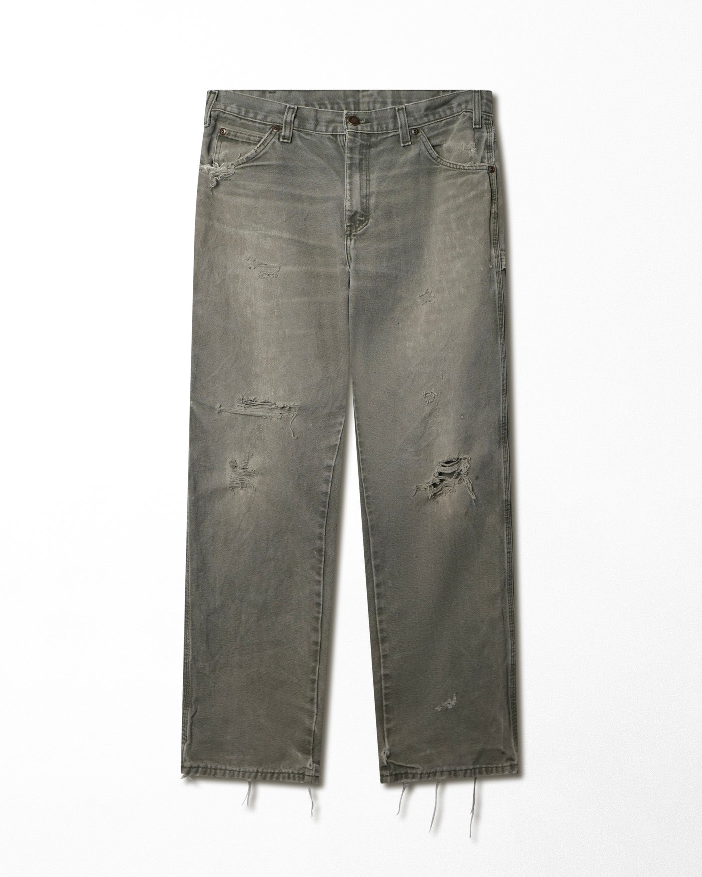DICKIES GREY DISTRESSED WORK PANTS