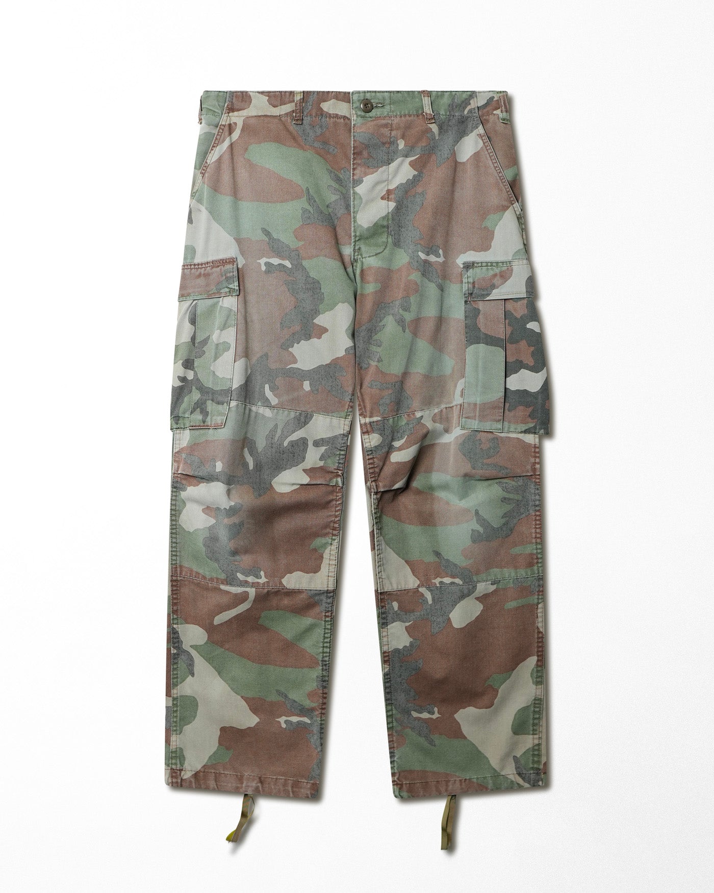 MILITARY CAMOUFLAGE FADED CARGO PANTS