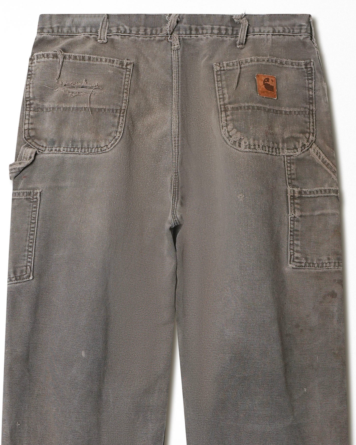 CARHARTT GREY FADED THRASHED LINED PANTS
