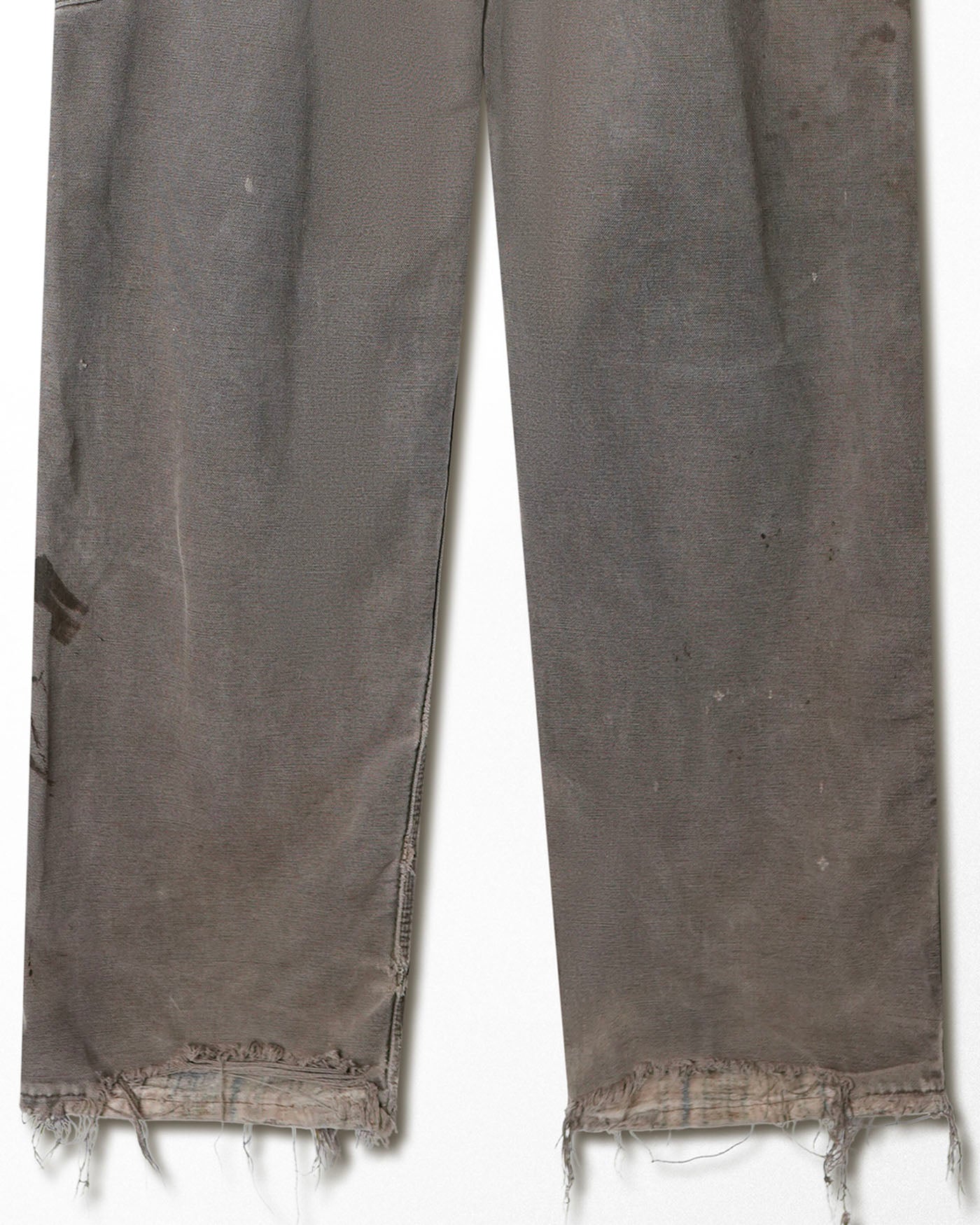CARHARTT GREY FADED THRASHED LINED PANTS