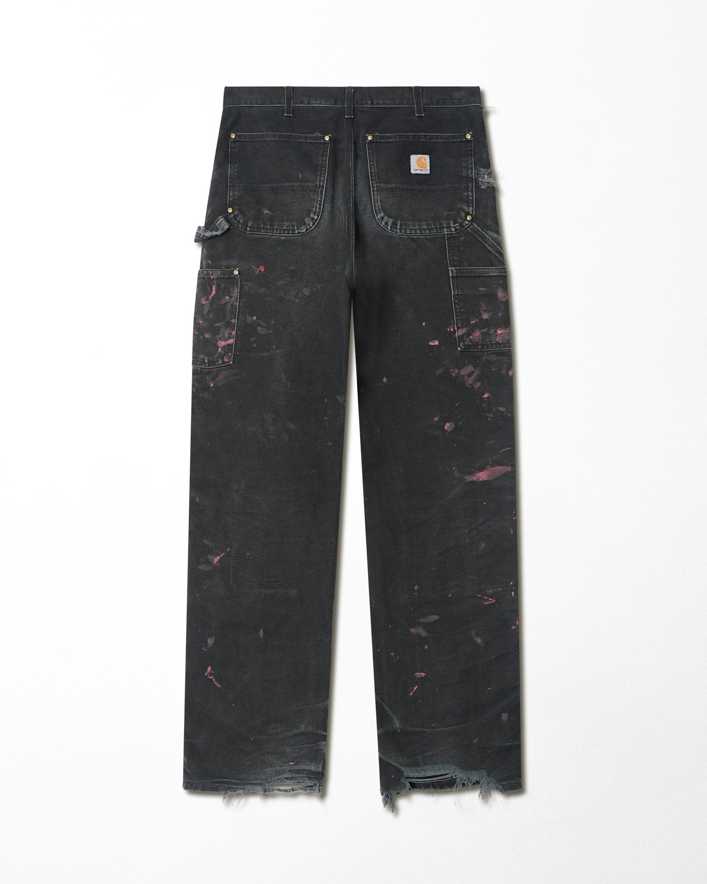 CARHARTT BLACK FADED PAINTER DOUBLE KNEE PANTS