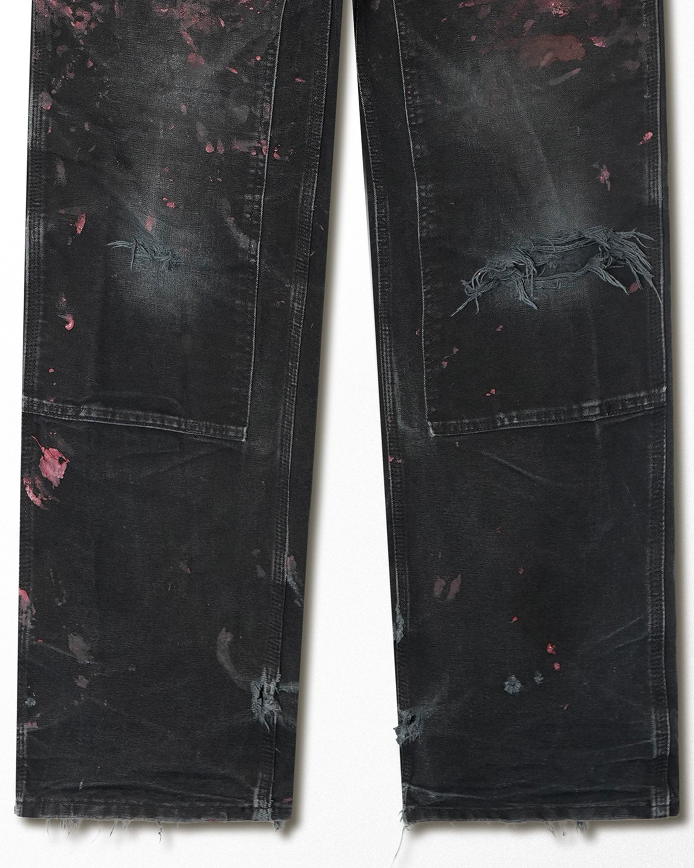 CARHARTT BLACK FADED PAINTER DOUBLE KNEE PANTS