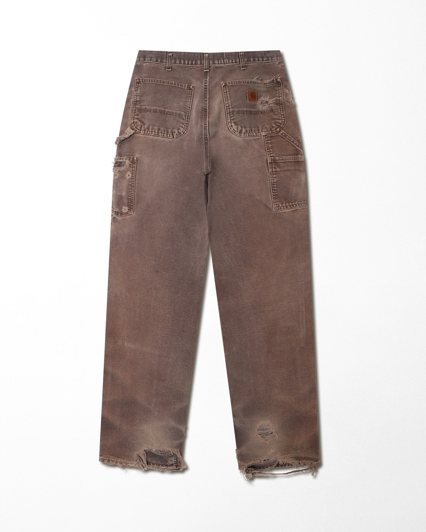 CARHARTT BROWN FADED DOUBLE KNEE PANTS