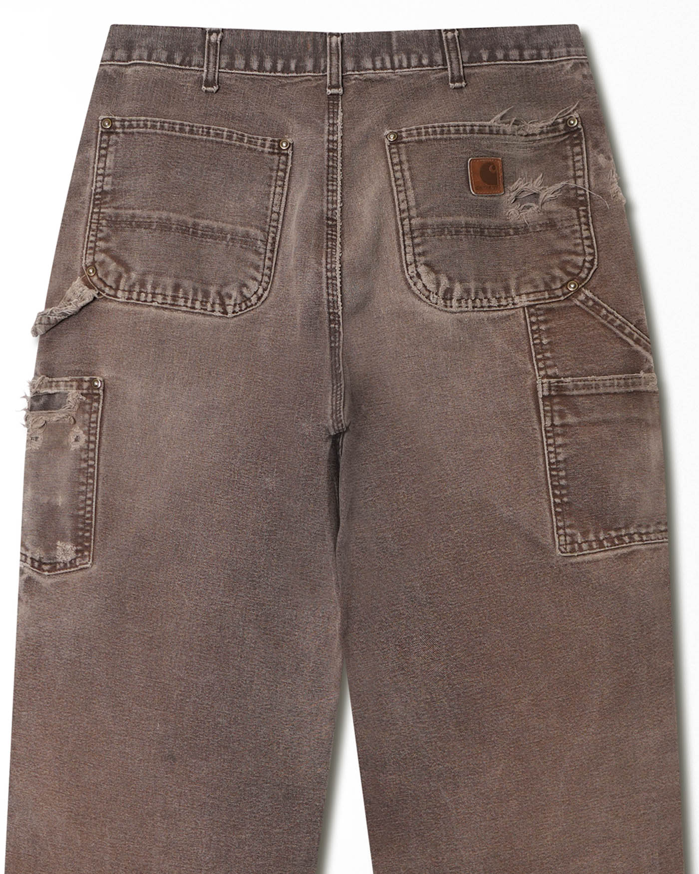 CARHARTT BROWN FADED DOUBLE KNEE PANTS