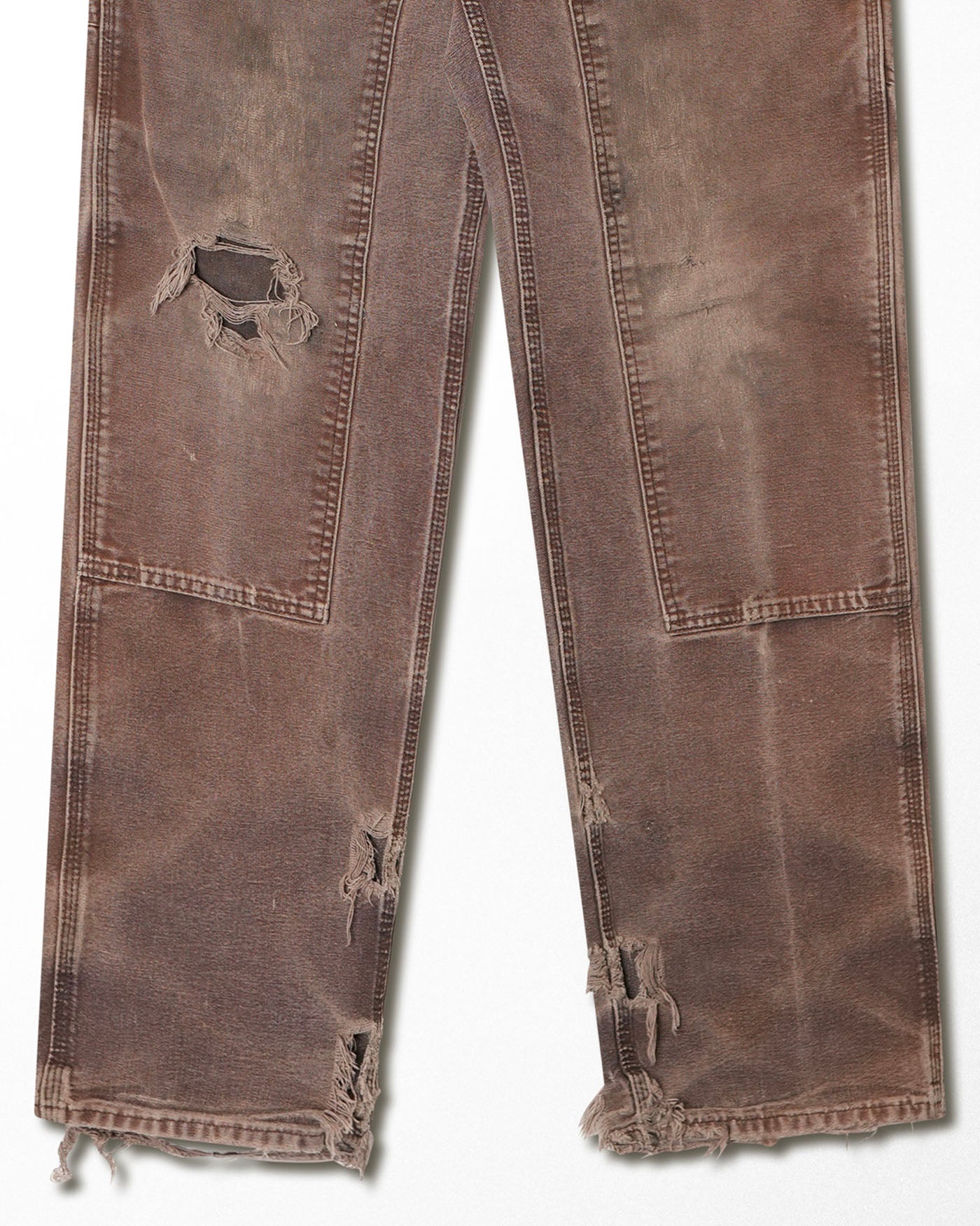 CARHARTT BROWN FADED DOUBLE KNEE PANTS
