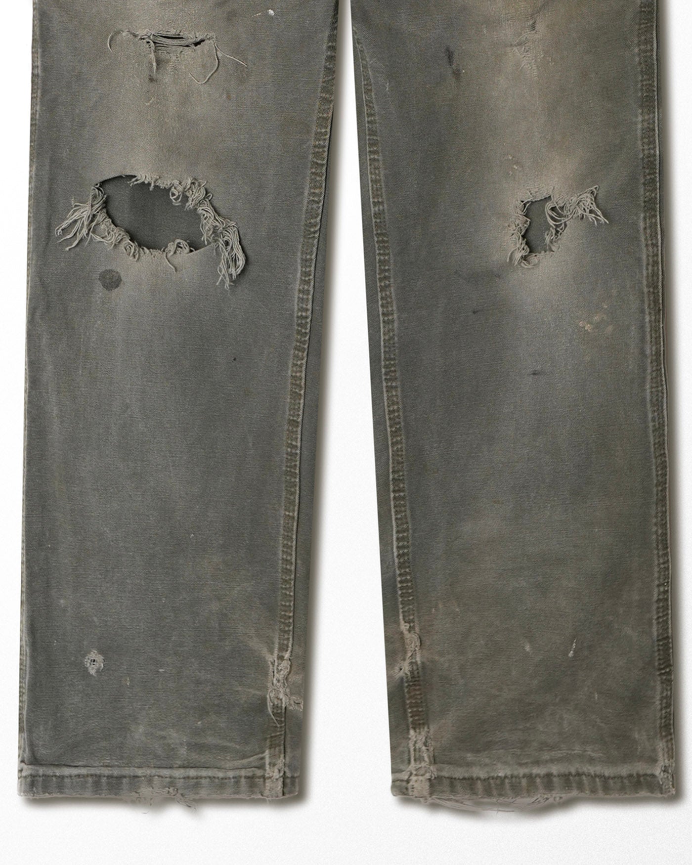 CARHARTT GREY DISTRESSED STAINED PANTS