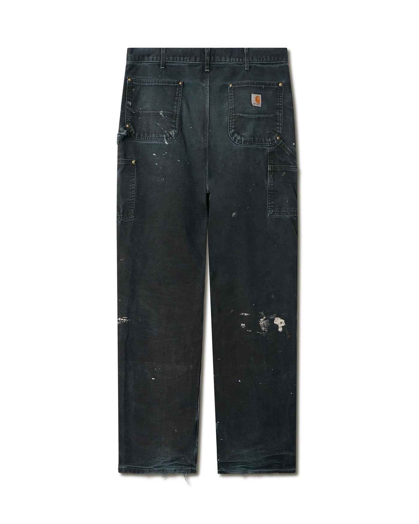 CARHARTT BLACK FADED PAINTED DOUBLE KNEE PANTS