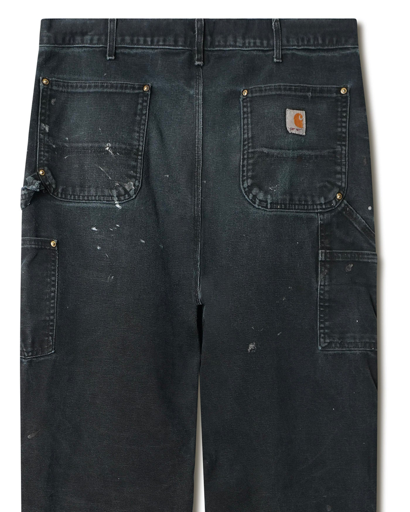 CARHARTT BLACK FADED PAINTED DOUBLE KNEE PANTS