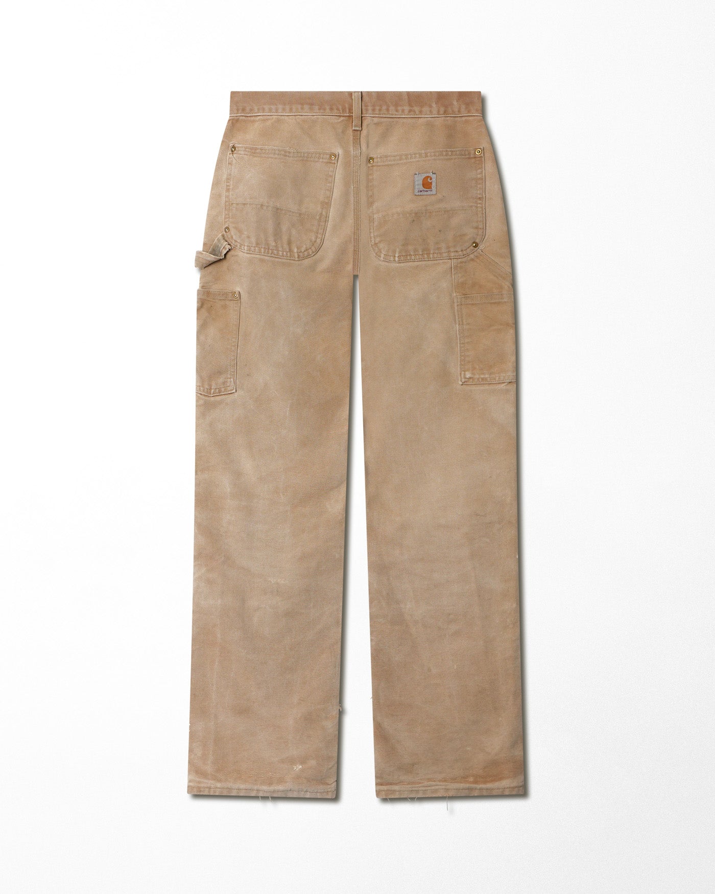CARHARTT BEIGE FADED STAINED DOUBLE KNEE PANTS