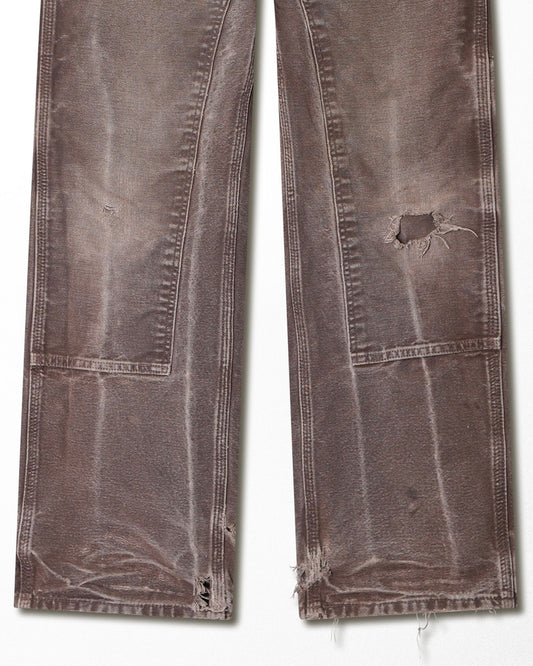 CARHARTT BROWN FADED DOUBLE KNEE PANTS